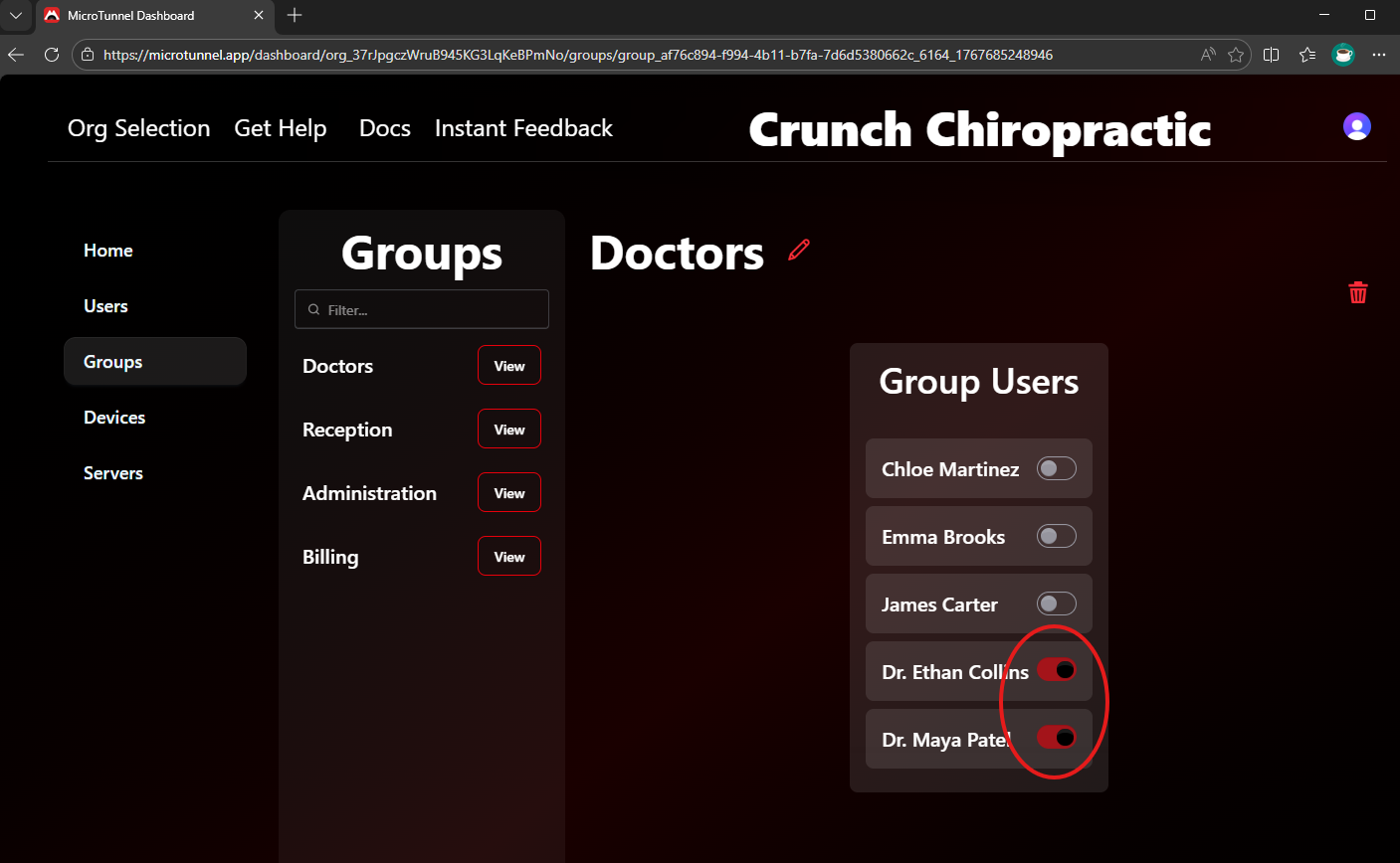 Selecting Group Members